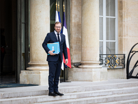 Antoine Armand, French Minister of Economy, Finance, and Industry, is seen at the end of the council of the French ministers in the main cou...