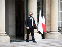 Guillaume Kasbarian, French Minister for the Civil Service, Simplification, and Transformation of Public Action, is seen at the end of the C...