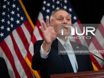 Houe Majority Leader Steve Sclaise (R-LA) speaks at a press conference with House Republican leaders following caucus elections on Capitol H...