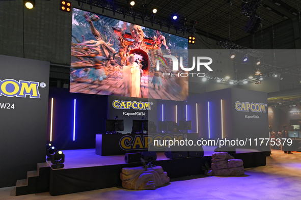 Japanese video-games distributor Capcom shows the games at its stand at the ''Paris Games Week'' video-game fair in Paris, France, on Octobe...