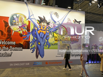 ''Dragon Ball Daima'' is shown at the Bandai Namco stand at the ''Paris Games Week'' video-game fair in Paris, France, on October 22, 2024....