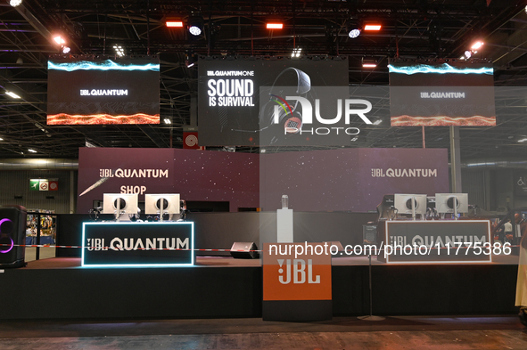 The brand of audio immersive for gamers shows its audio hardware at the ''Paris Games Week'' video-game fair in Paris, France, on October 22...