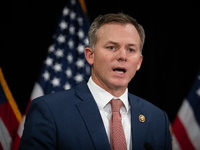 House Republican leaders hold a press conference following caucus elections on Capitol Hill in Washington, DC, on November 13, 2024. (