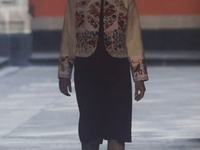 Claudia Sheinbaum (white jacket), President of Mexico, is at the National Palace in Mexico City, Mexico, during the announcement of the next...