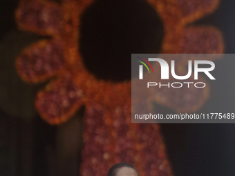 Claudia Sheinbaum (white jacket), President of Mexico, is at the National Palace in Mexico City, Mexico, during the announcement of the next...