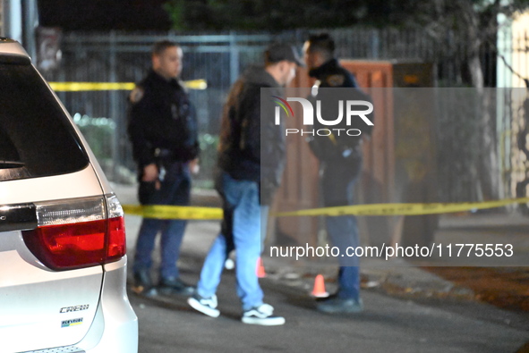 Three men are shot in the Morris Heights section of Bronx, New York, United States, on November 13, 2024. At approximately 10:16 p.m. Wednes...