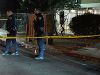 Three men are shot in the Morris Heights section of Bronx, New York, United States, on November 13, 2024. At approximately 10:16 p.m. Wednes...