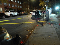 Three men are shot in the Morris Heights section of Bronx, New York, United States, on November 13, 2024. At approximately 10:16 p.m. Wednes...