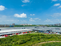 An aerial photo shows JD Asia No.1 Changfeng Logistics Park in Hefei, Anhui province, China, on July 25, 2024. (