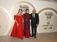 (L-R) Samantha Barry, Farah Slim, and Javier Esteban attend the red carpet for Glamour Women of The Year 2024 at the Four Seasons Hotel in M...