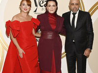 (L-R) Samantha Barry, Farah Slim, and Javier Esteban attend the red carpet for Glamour Women of The Year 2024 at the Four Seasons Hotel in M...