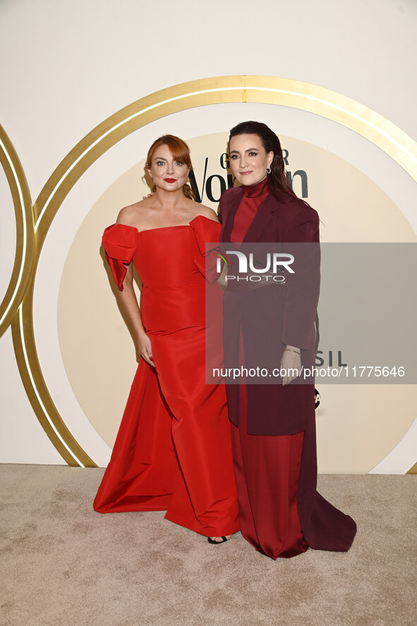 Samantha Barry and Farah Slim attend the red carpet for Glamour Women of The Year 2024 at the Four Seasons Hotel in Mexico City, Mexico, on...