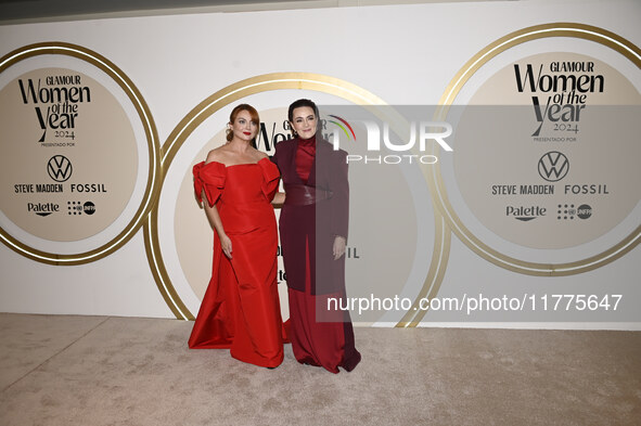 Samantha Barry and Farah Slim attend the red carpet for Glamour Women of The Year 2024 at the Four Seasons Hotel in Mexico City, Mexico, on...