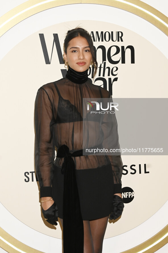 Trinidad Gonzalez attends the red carpet for Glamour Women of The Year 2024 at the Four Seasons Hotel in Mexico City, Mexico, on November 13...