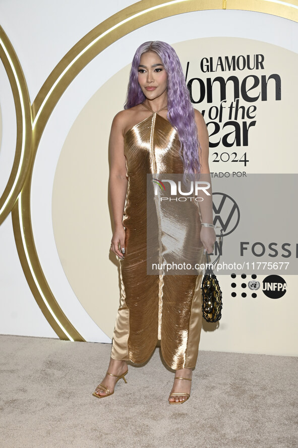 Farina Pao Paucar Franco, known as Farina, attends the red carpet for Glamour Women of The Year 2024 at the Four Seasons Hotel in Mexico Cit...