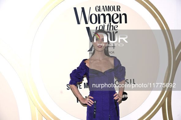 Claudia Alvarez attends the red carpet for Glamour Women of The Year 2024 at the Four Seasons Hotel in Mexico City, Mexico, on November 13,...