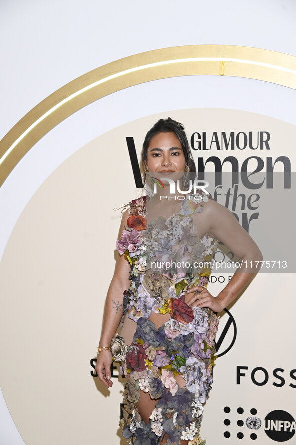 Mabel Cadena attends the red carpet for Glamour Women of The Year 2024 at the Four Seasons Hotel in Mexico City, Mexico, on November 13, 202...