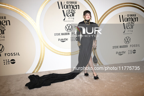 Sofia Reyes attends the red carpet for Glamour Women of The Year 2024 at the Four Seasons Hotel in Mexico City, Mexico, on November 13, 2024...