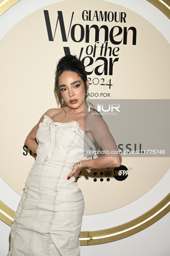 Manelyk Gonzalez attends the red carpet for Glamour Women of The Year 2024 at the Four Seasons Hotel in Mexico City, Mexico, on November 13,...