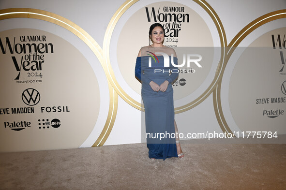 Estefania Villarreal attends the red carpet for Glamour Women of The Year 2024 at the Four Seasons Hotel in Mexico City, Mexico, on November...