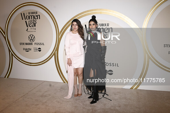 Lesslie Velazquez Espinosa and Karen Velazquez Espinosa attend the red carpet for Glamour Women of The Year 2024 at the Four Seasons Hotel i...