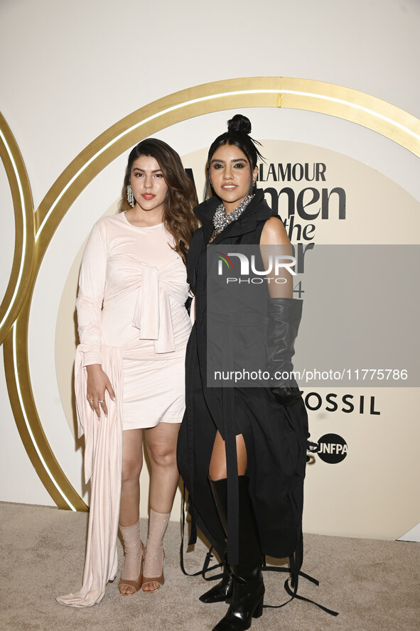 Lesslie Velazquez Espinosa and Karen Velazquez Espinosa attend the red carpet for Glamour Women of The Year 2024 at the Four Seasons Hotel i...