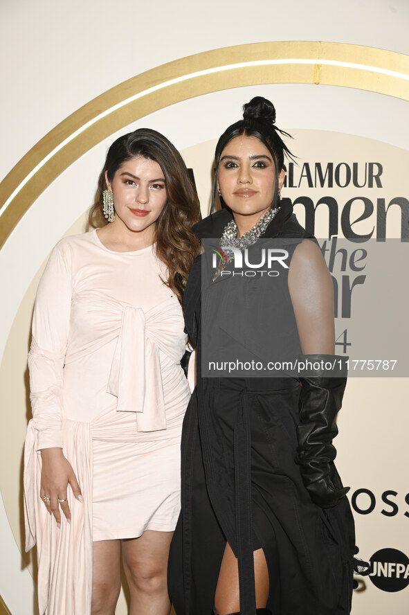 Lesslie Velazquez Espinosa and Karen Velazquez Espinosa attend the red carpet for Glamour Women of The Year 2024 at the Four Seasons Hotel i...