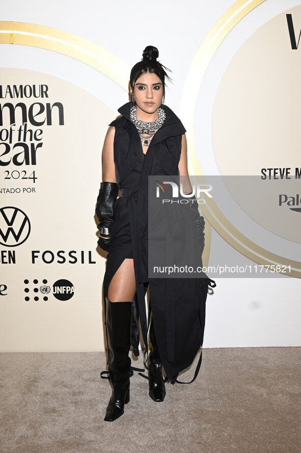 Karen Velazquez Espinosa attends the red carpet for Glamour Women of The Year 2024 at the Four Seasons Hotel in Mexico City, Mexico, on Nove...