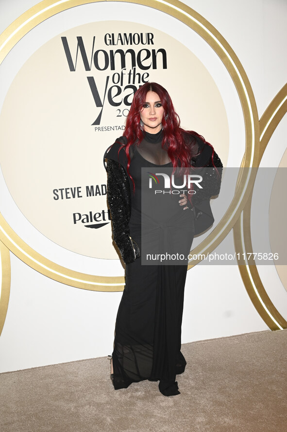 Dulce Maria Espinosa attends the red carpet for Glamour Women of The Year 2024 at the Four Seasons Hotel in Mexico City, Mexico, on November...