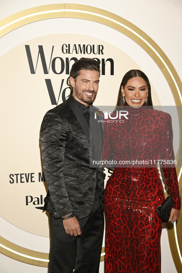 Isaac Moreno and Galilea Montijo attend the red carpet for Glamour Women of The Year 2024 at the Four Seasons Hotel in Mexico City, Mexico,...