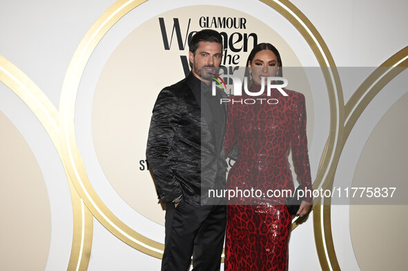 Isaac Moreno and Galilea Montijo attend the red carpet for Glamour Women of The Year 2024 at the Four Seasons Hotel in Mexico City, Mexico,...