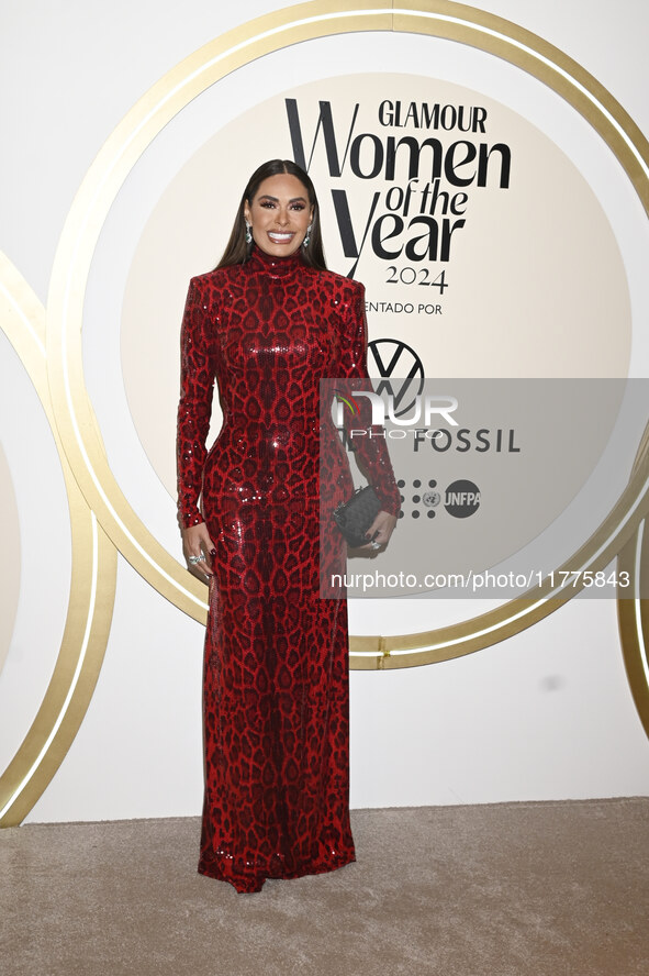 Galilea Montijo attends the red carpet for Glamour Women of The Year 2024 at the Four Seasons Hotel in Mexico City, Mexico, on November 13,...