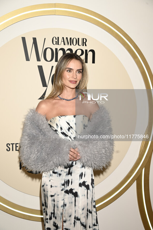 Lourdes Mota attends the red carpet for Glamour Women of The Year 2024 at the Four Seasons Hotel in Mexico City, Mexico, on November 13, 202...