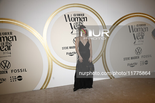 Pamela Moreno attends the red carpet for Glamour Women of The Year 2024 at the Four Seasons Hotel in Mexico City, Mexico, on November 13, 20...