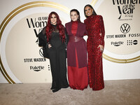 (L-R) Dulce Maria Espinosa, Farah Slim, and Galilea Montijo attend the red carpet for Glamour Women of The Year 2024 at the Mexico City Four...