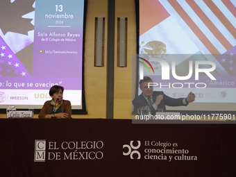 Marcelo Ebrard, Secretary of Economy, delivers a speech as part of the International Seminar ''North America: what lies ahead'', where he di...