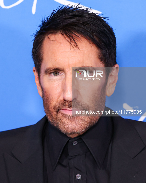 Trent Reznor arrives at the Los Angeles Premiere Of A24's 'Queer' held at the Directors Guild of America Theater Complex on November 13, 202...