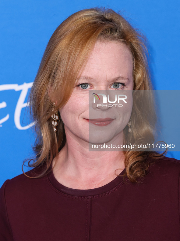 Thora Birch arrives at the Los Angeles Premiere Of A24's 'Queer' held at the Directors Guild of America Theater Complex on November 13, 2024...