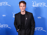 Drew Starkey arrives at the Los Angeles Premiere Of A24's 'Queer' held at the Directors Guild of America Theater Complex on November 13, 202...