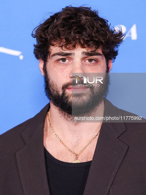 Noah Centineo arrives at the Los Angeles Premiere Of A24's 'Queer' held at the Directors Guild of America Theater Complex on November 13, 20...