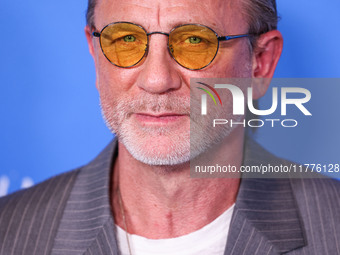 Daniel Craig arrives at the Los Angeles Premiere Of A24's 'Queer' held at the Directors Guild of America Theater Complex on November 13, 202...