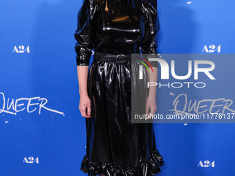 Zoe Lister-Jones arrives at the Los Angeles Premiere Of A24's 'Queer' held at the Directors Guild of America Theater Complex on November 13,...