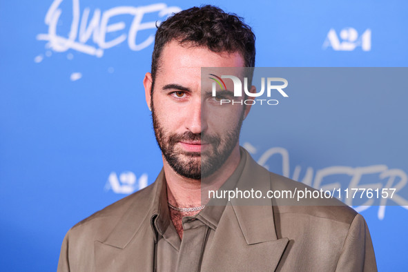 Jordan Firstman arrives at the Los Angeles Premiere Of A24's 'Queer' held at the Directors Guild of America Theater Complex on November 13,...