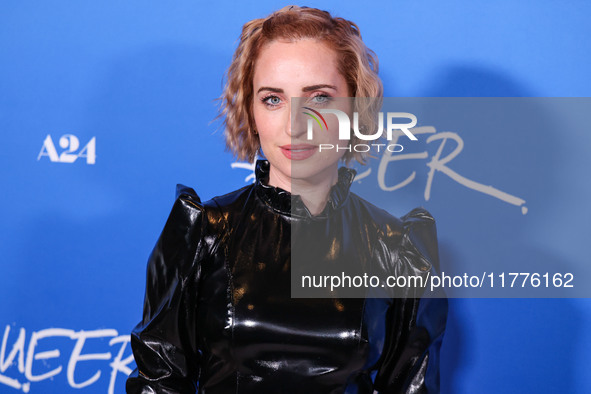 Zoe Lister-Jones arrives at the Los Angeles Premiere Of A24's 'Queer' held at the Directors Guild of America Theater Complex on November 13,...