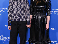 Sammi Cohen and Zoe Lister-Jones arrive at the Los Angeles Premiere Of A24's 'Queer' held at the Directors Guild of America Theater Complex...