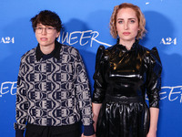 Sammi Cohen and Zoe Lister-Jones arrive at the Los Angeles Premiere Of A24's 'Queer' held at the Directors Guild of America Theater Complex...