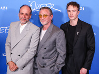 Luca Guadagnino, Daniel Craig and Drew Starkey arrive at the Los Angeles Premiere Of A24's 'Queer' held at the Directors Guild of America Th...