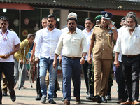 Sri Lankan president Anura Kumara Dissanayake acknowledges his supporters after casting his vote for the parliamentary election in Colombo,...