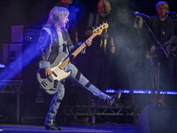 Suzi Quatro performs live at the London Palladium. (