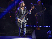 Suzi Quatro performs live at the London Palladium. (